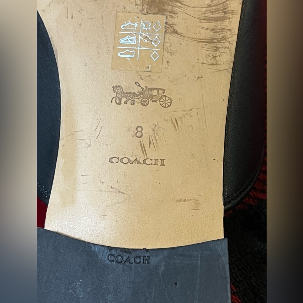 Coach Leather Shea Slide, Black and Tan, Women’s Size: 8B - Picture 13 of 16